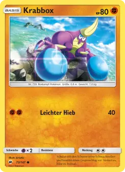 Pokémon-Karte Krabbox 073/147
