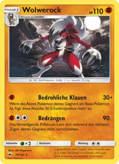 Pokémon-Karte Wolwerock 075/147