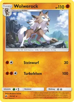 Pokémon-Karte Wolwerock 076/147