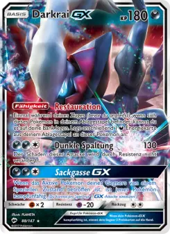 Pokémon-Karte Darkrai GX 088/147