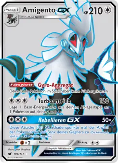 Pokémon-Karte Amigento GX 108/111