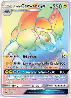 Pokémon-Karte Alola-Geowaz GX 113/111