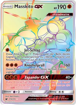 Pokémon-Karte Masskito GX 115/111