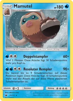 Pokémon-Karte Mamutel 021/111
