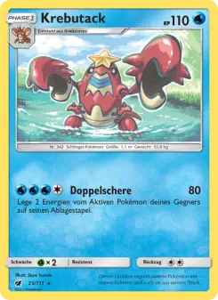 Pokémon-Karte Krebutack 025/111