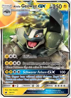 Pokémon-Karte Alola-Geowaz GX 034/111