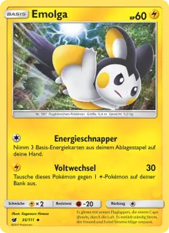 Pokémon-Karte Emolga 035/111