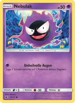 Pokémon-Karte Nebulak 036/111