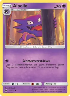 Pokémon-Karte Alpollo 037/111
