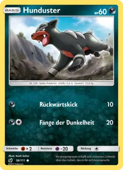 Pokémon-Karte Hunduster 058/111