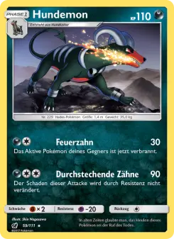 Pokémon-Karte Hundemon 059/111