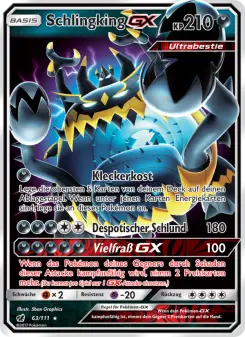 Pokémon-Karte Schlingking GX 063/111