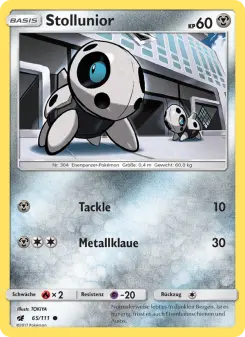 Pokémon-Karte Stollunior 065/111