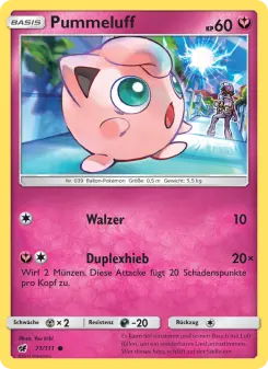 Pokémon-Karte Pummeluff 071/111
