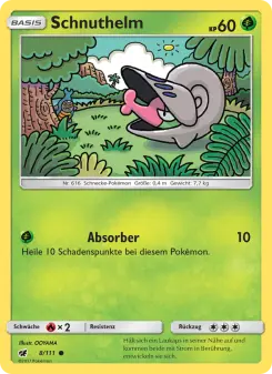 Pokémon-Karte Schnuthelm 008/111