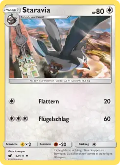 Pokémon-Karte Staravia 082/111
