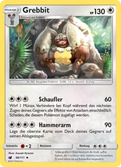 Pokémon-Karte Grebbit 088/111
