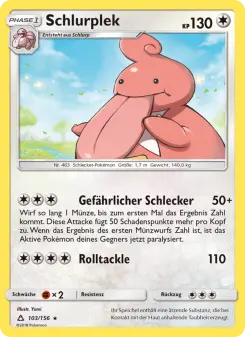 Pokémon-Karte Schlurplek 103/156