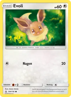 Pokémon-Karte Evoli 104/156