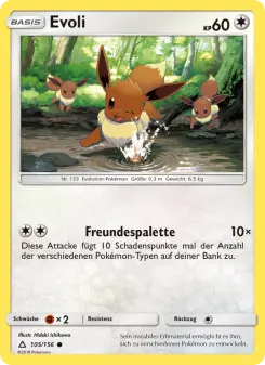 Pokémon-Karte Evoli 105/156