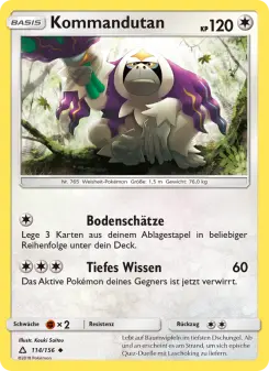 Pokémon-Karte Kommandutan 114/156