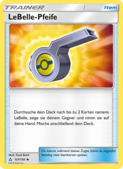 Pokémon-Karte LeBelle-Pfeife 127/156