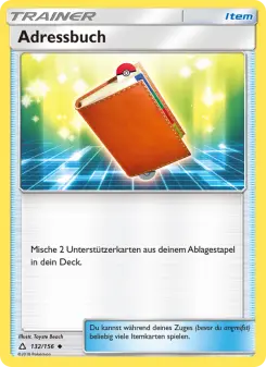 Pokémon-Karte Adressbuch 132/156