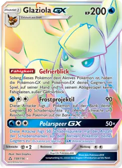 Pokémon-Karte Glaziola GX 159/156