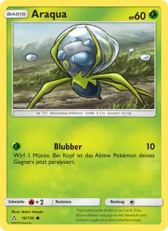 Pokémon-Karte Araqua 016/156