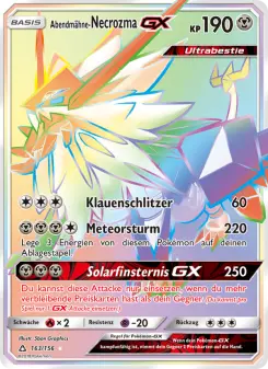 Pokémon-Karte Abendmähne-Necrozma GX 163/156
