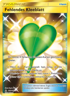 Pokémon-Karte Fehlendes Kleeblatt 168/156