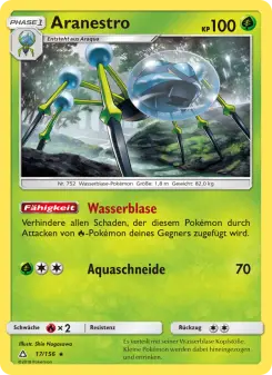 Pokémon-Karte Aranestro 017/156