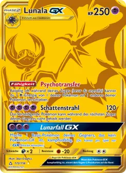 Pokémon-Karte Lunala GX 172/156