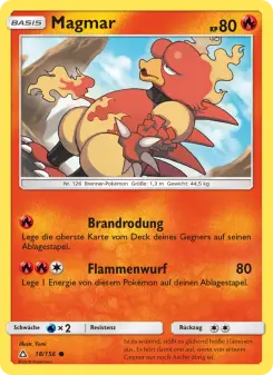 Pokémon-Karte Magmar 018/156