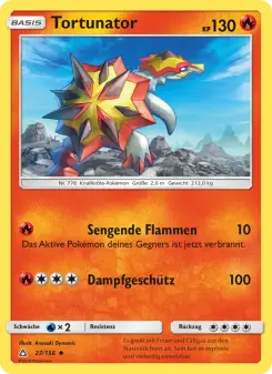 Pokémon-Karte Tortunator 027/156