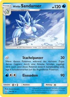 Pokémon-Karte Alola-Sandamer 029/156