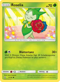 Pokémon-Karte Roselia 004/156