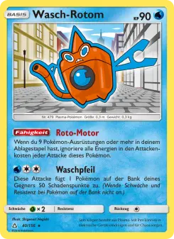 Pokémon-Karte Wasch-Rotom 040/156