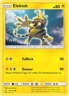 Pokémon-Karte Elektek 043/156