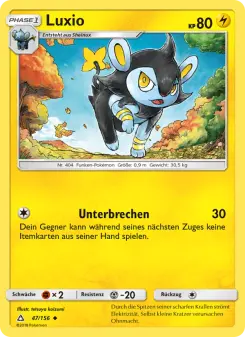 Pokémon-Karte Luxio 047/156