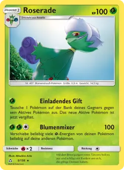 Pokémon-Karte Roserade 005/156