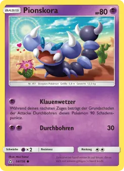 Pokémon-Karte Pionskora 054/156