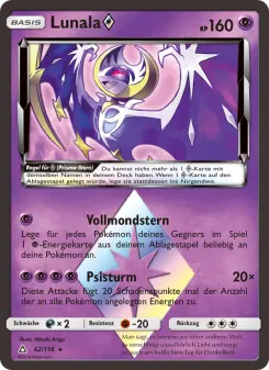 Pokémon-Karte Lunala ◇ 062/156