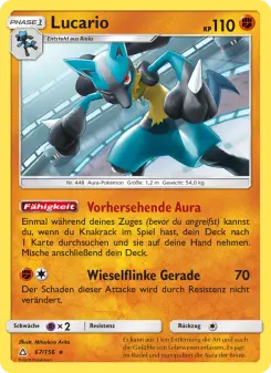 Pokémon-Karte Lucario 067/156