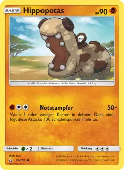 Pokémon-Karte Hippopotas 068/156