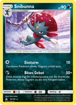 Pokémon-Karte Snibunna 074/156