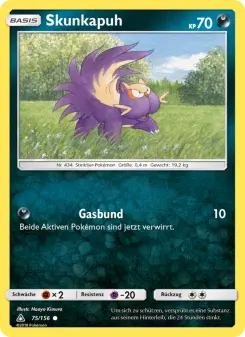 Pokémon-Karte Skunkapuh 075/156
