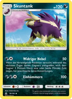 Pokémon-Karte Skuntank 076/156