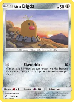 Pokémon-Karte Alola-Digda 078/156