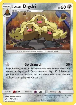 Pokémon-Karte Alola-Digdri 079/156